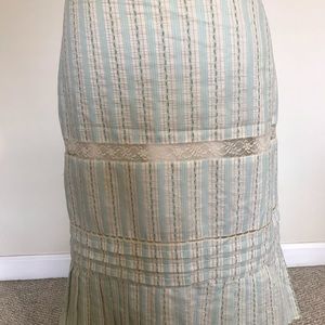 Tibi skirt 6 pencil style pleated hem summer lace